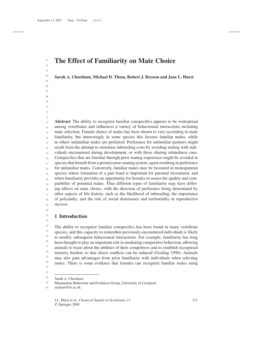 The Effect of Familiarity on Mate Choice 02