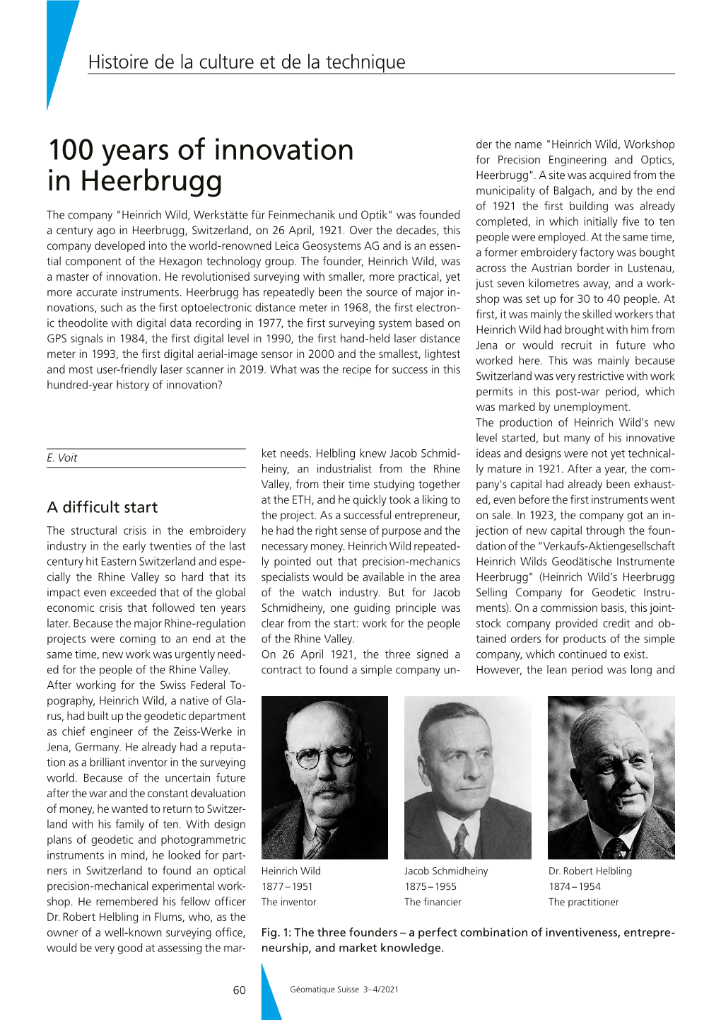 100 Years of Innovation in Heerbrugg