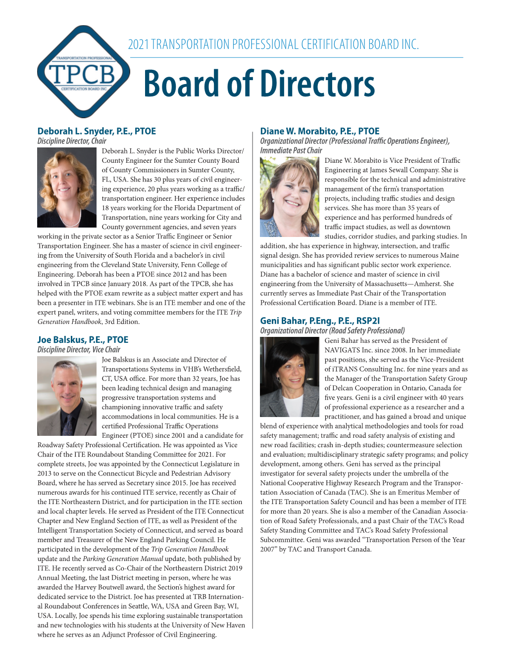 Board of Directors