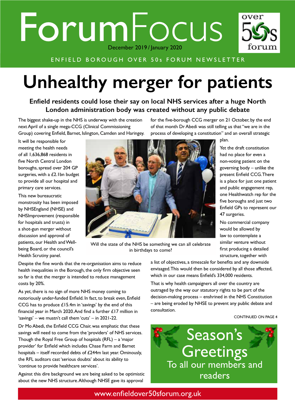 Unhealthy Merger for Patients