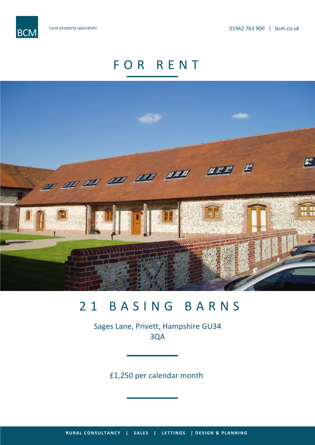 For Rent 21 Basing Barns