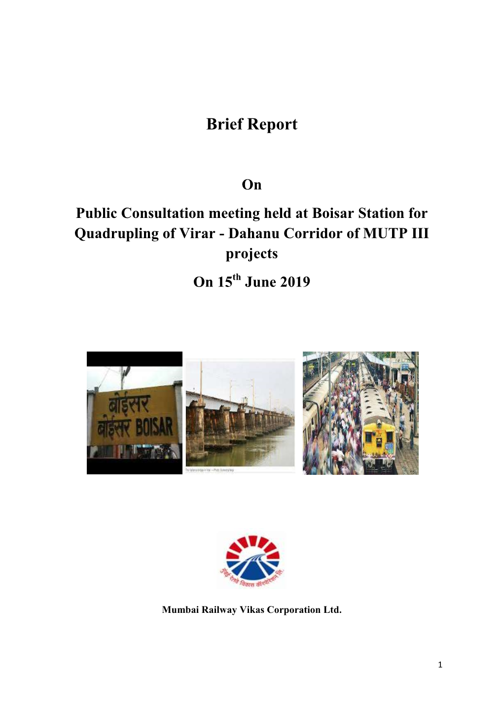 Brief Report on Public Consultation Meeting Held at Boisar