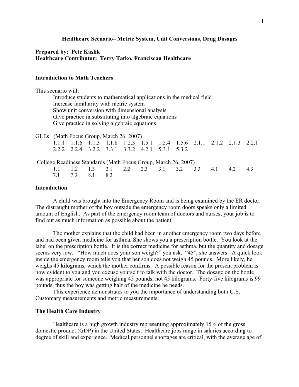 Introduction to Math Teachers