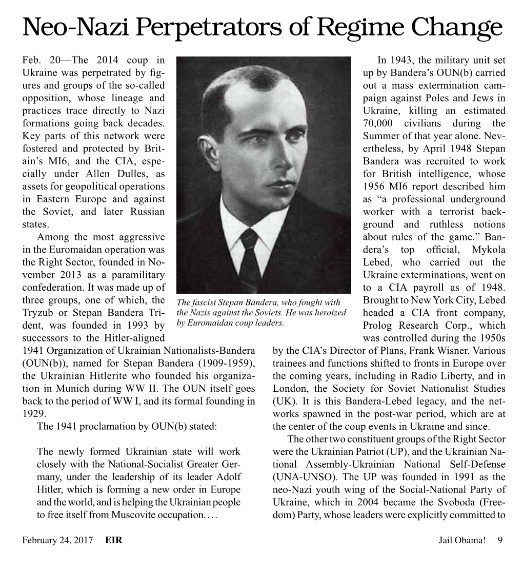 Neo-Nazi Perpetrators of Regime Change