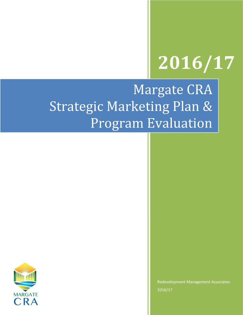 Margate CRA Strategic Marketing Plan & Program Evaluation
