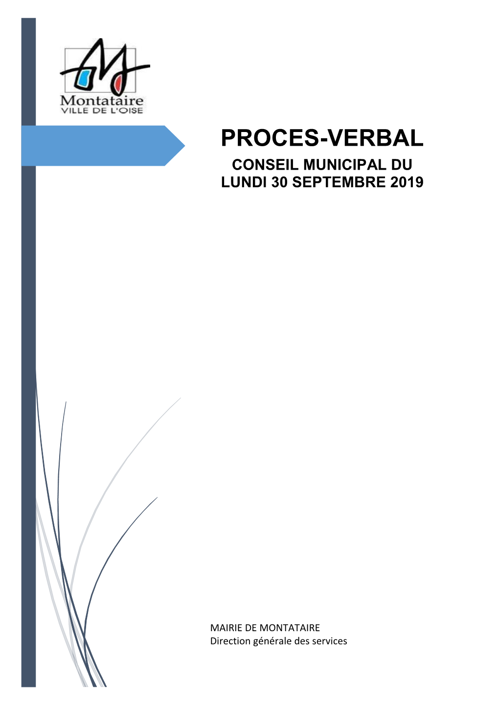 Proces-Verbal Conseil Municipal Du Lundi 30 Septembre 2019