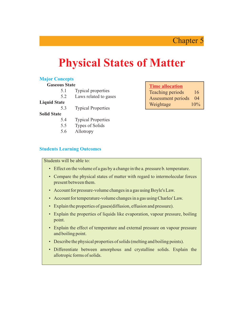 Physical States of Matter