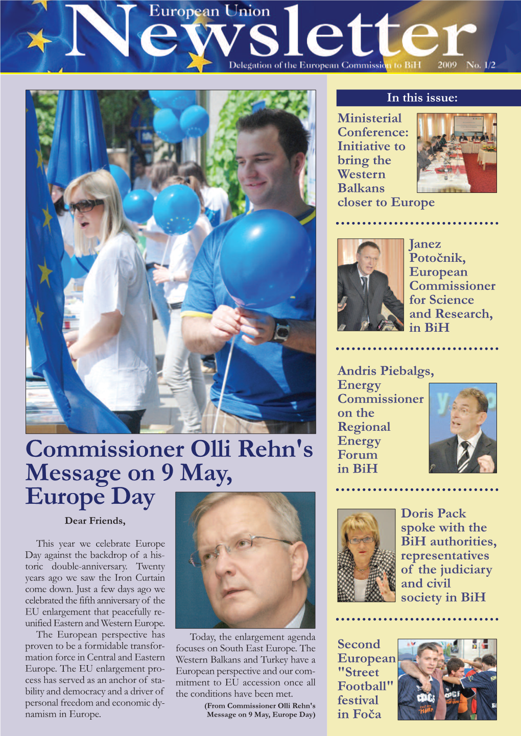 Commissioner Olli Rehn's Message on 9 May, Europe