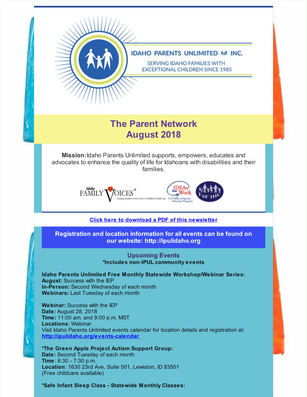 The Parent Network August 2018