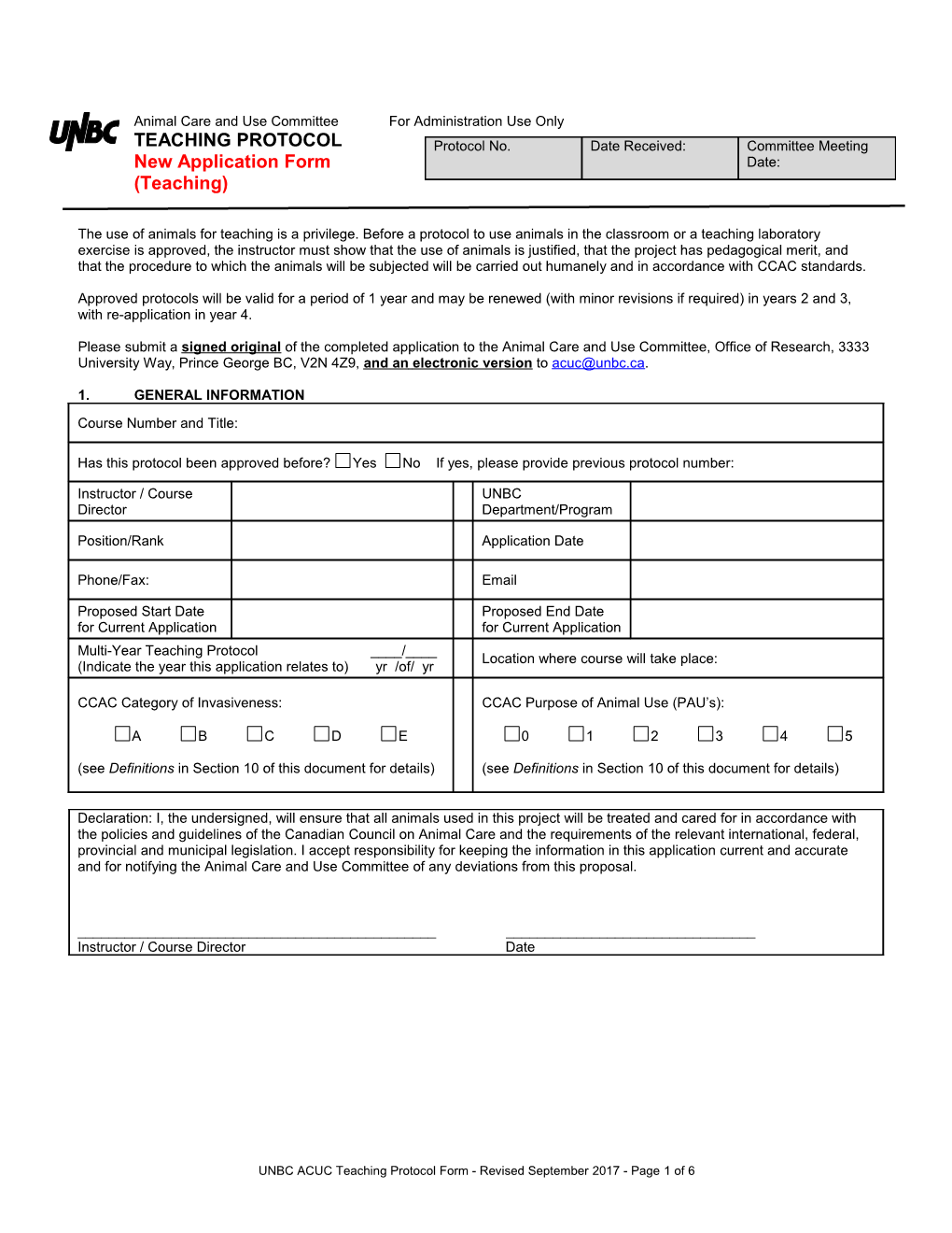 Animal Care and Use Committee for Administration Use Only