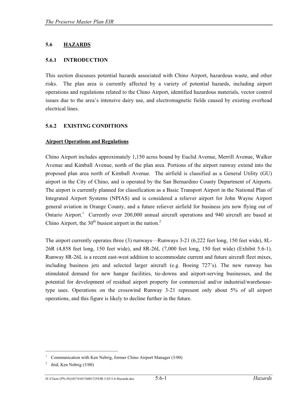 5.6-Hazards.Doc 5.6-1 Hazards Boundary