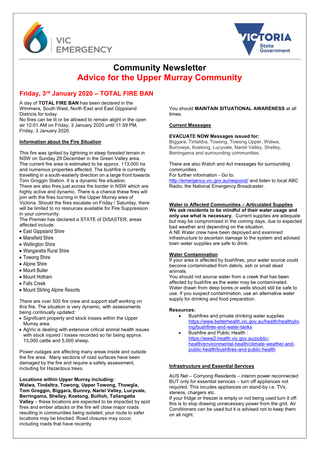 Public Information Section Community Newsletter Template