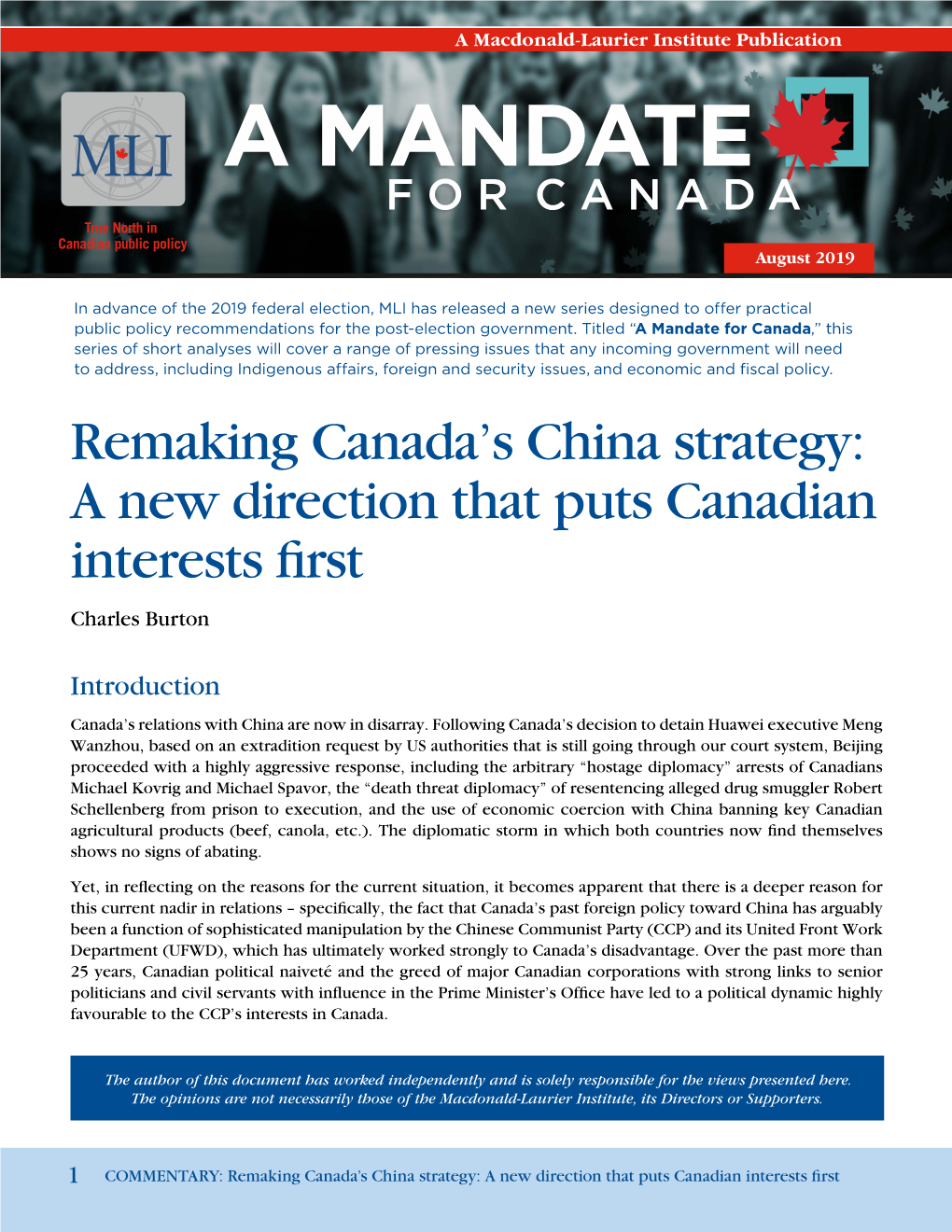 Remaking Canada's China Strategy