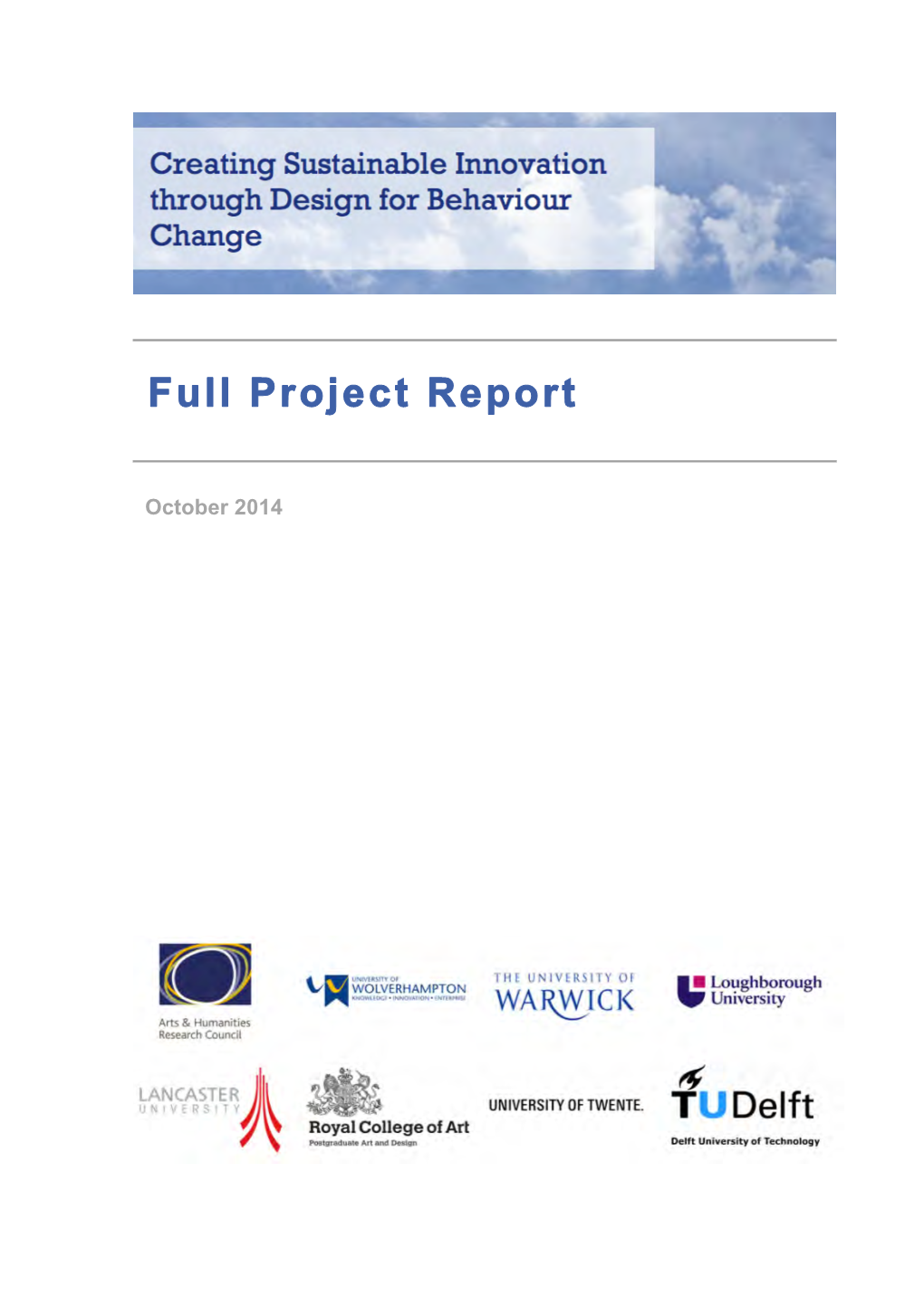 AHRC Design for Behaviour Change