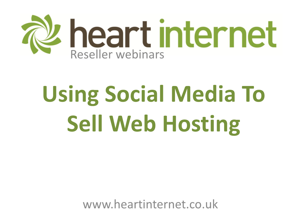 Using Social Media to Sell More Web Hosting