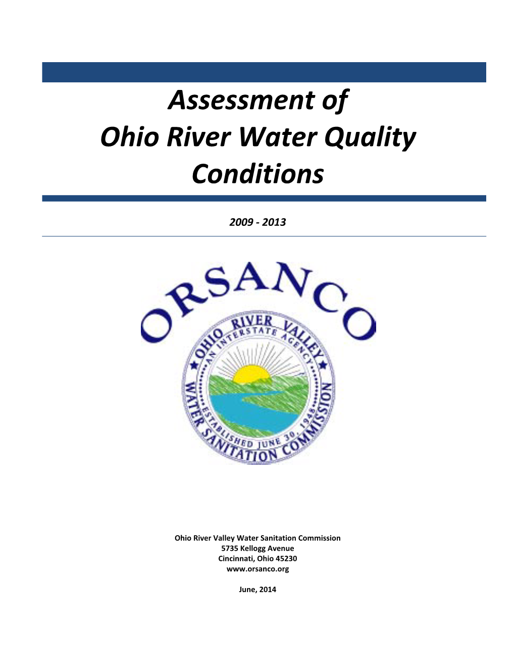 Assessment of Ohio River Water Quality Conditions