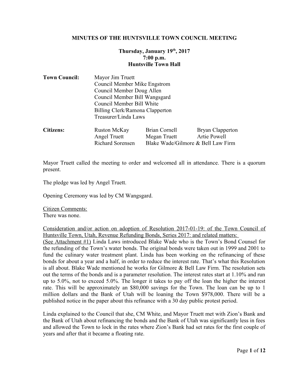 Minutes of the Huntsville Town Council Meeting s2