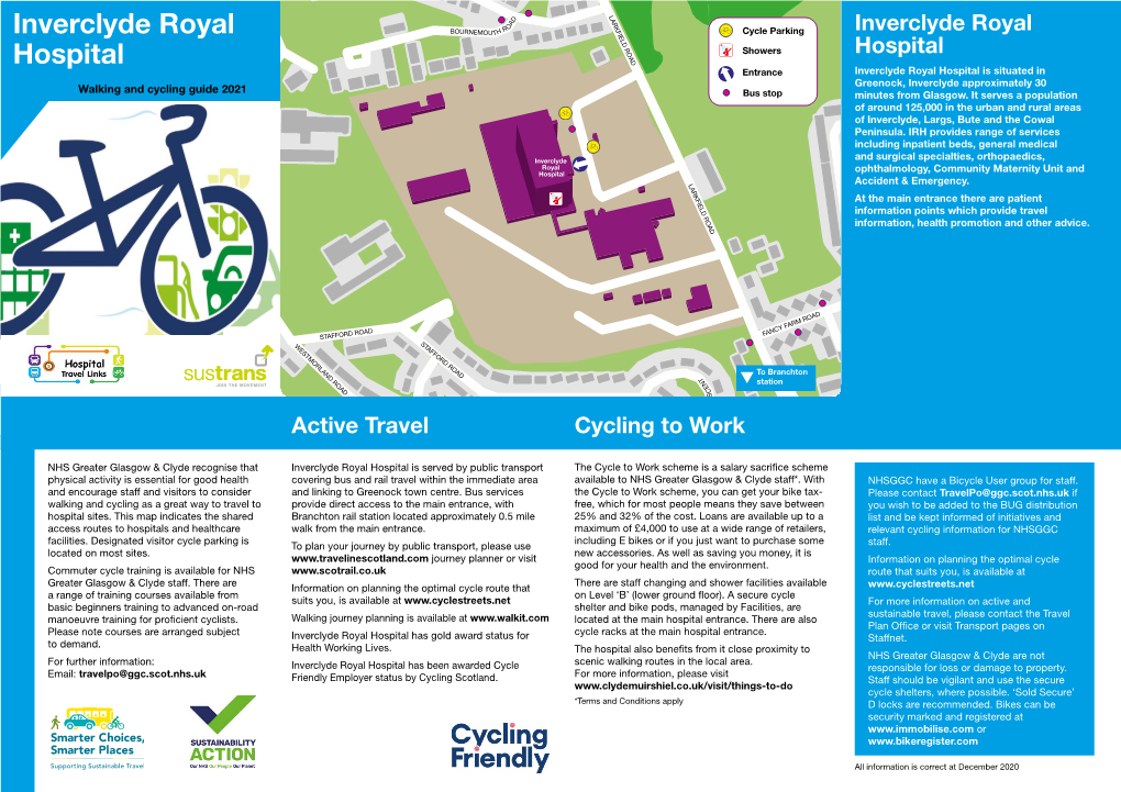 Inverclyde Royal Hospital Is Situated in Greenock, Inverclyde Approximately 30 Walking and Cycling Guide 2021 Bus Stop Minutes from Glasgow