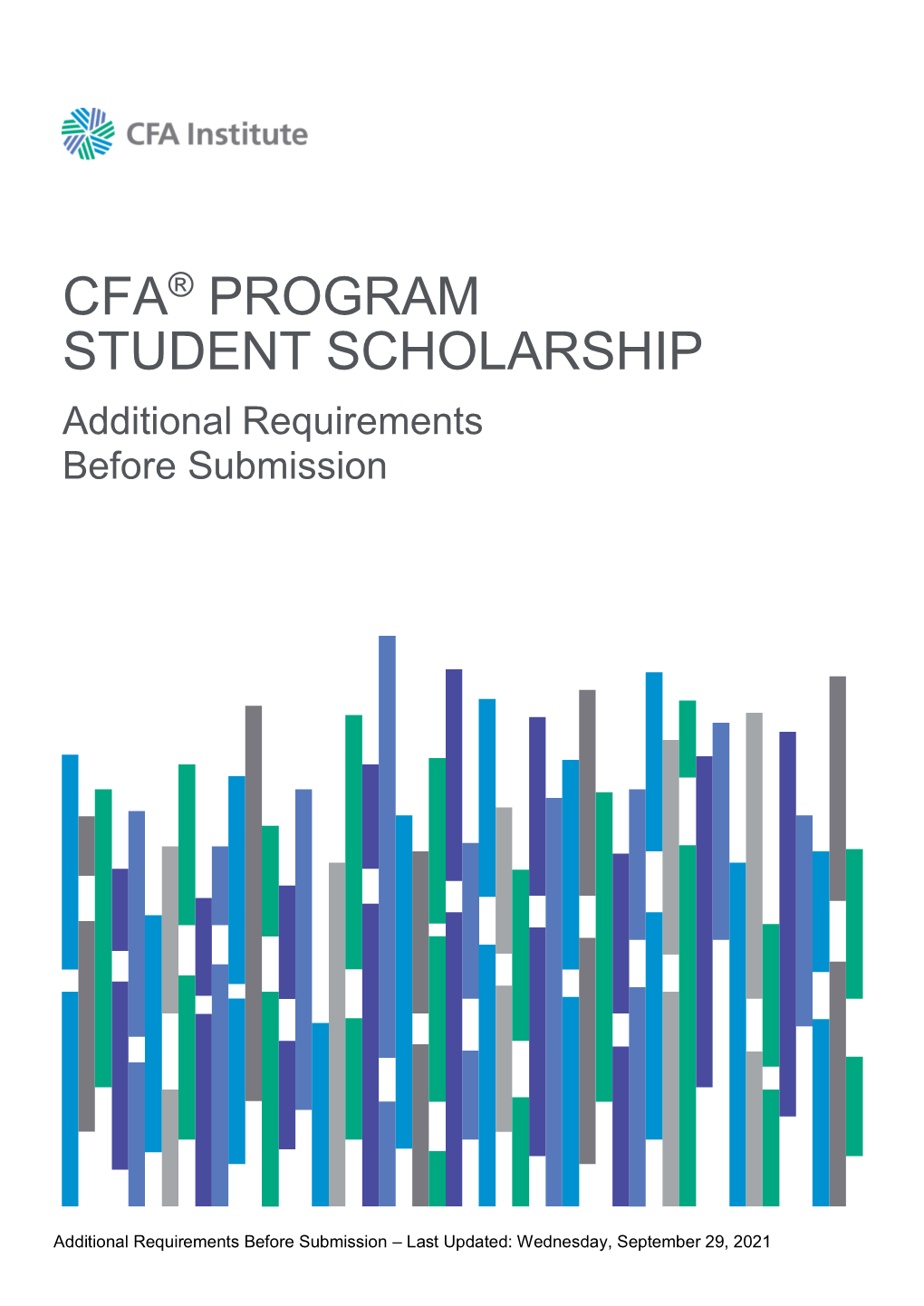 PROGRAM STUDENT SCHOLARSHIP Additional Requirements Before Submission