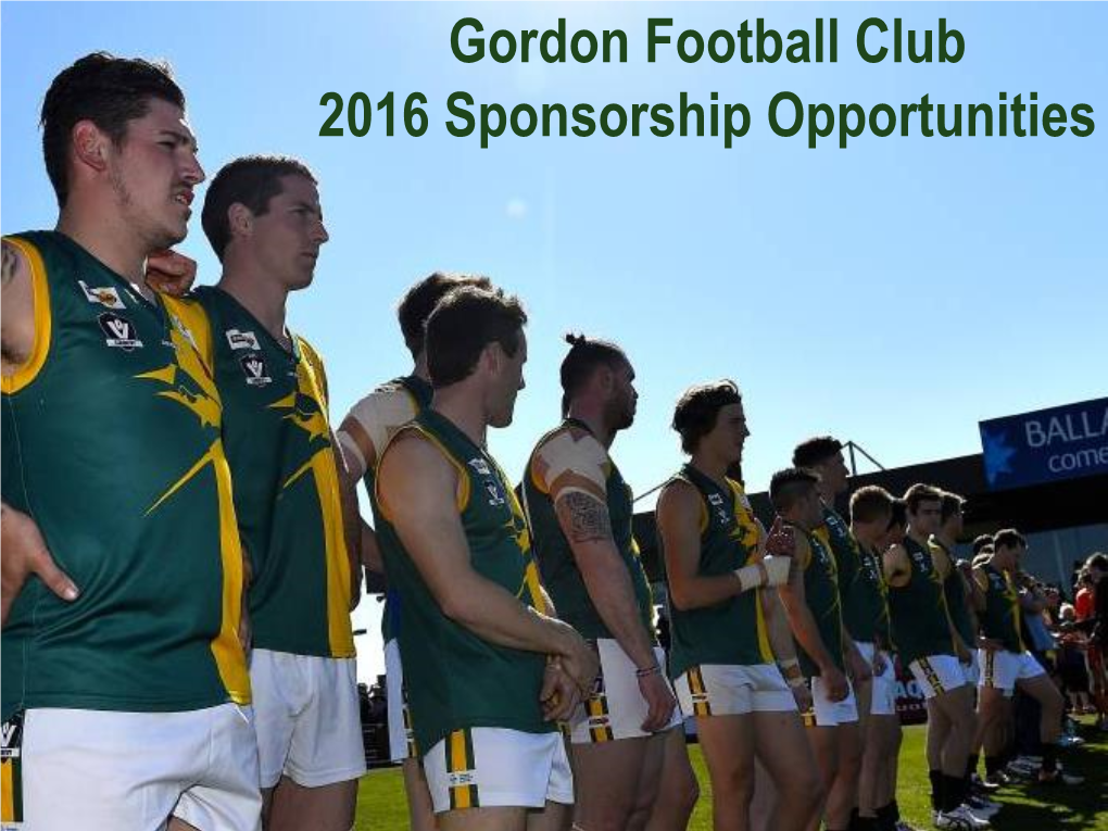 Gordon Football Club Major Partner Proposal