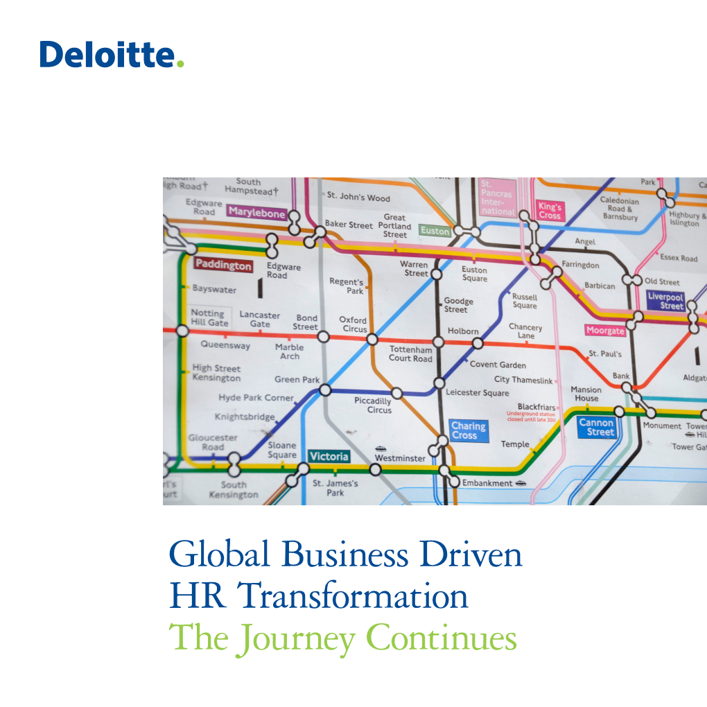 Global Business Driven HR Transformation the Journey Continues Preface