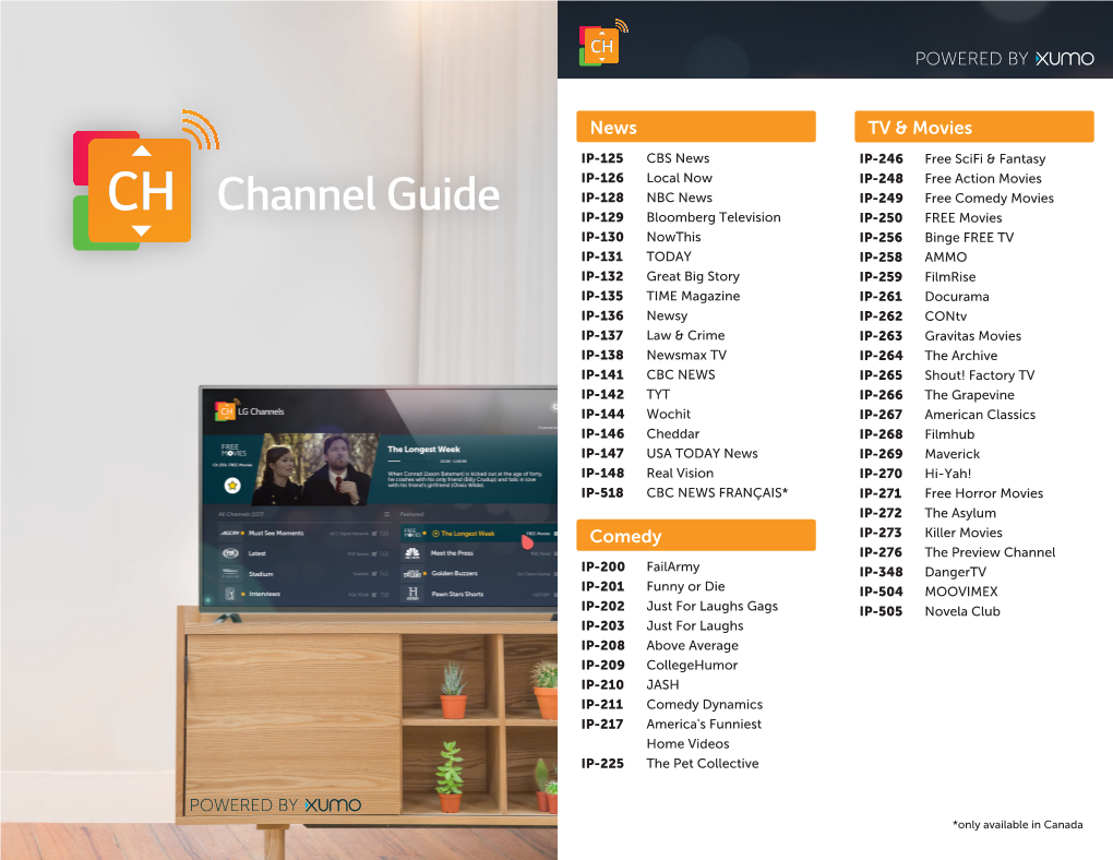 Printable 8.5X11 LG Channel Plus Guide