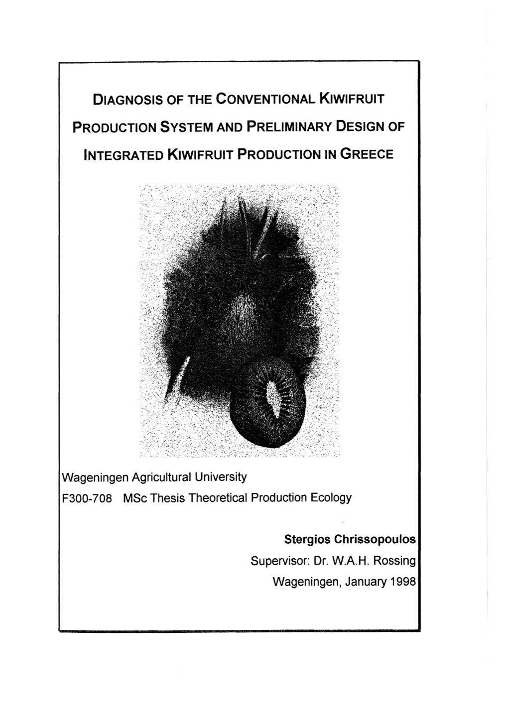 Diagnosis of the Conventional Kiwifruit