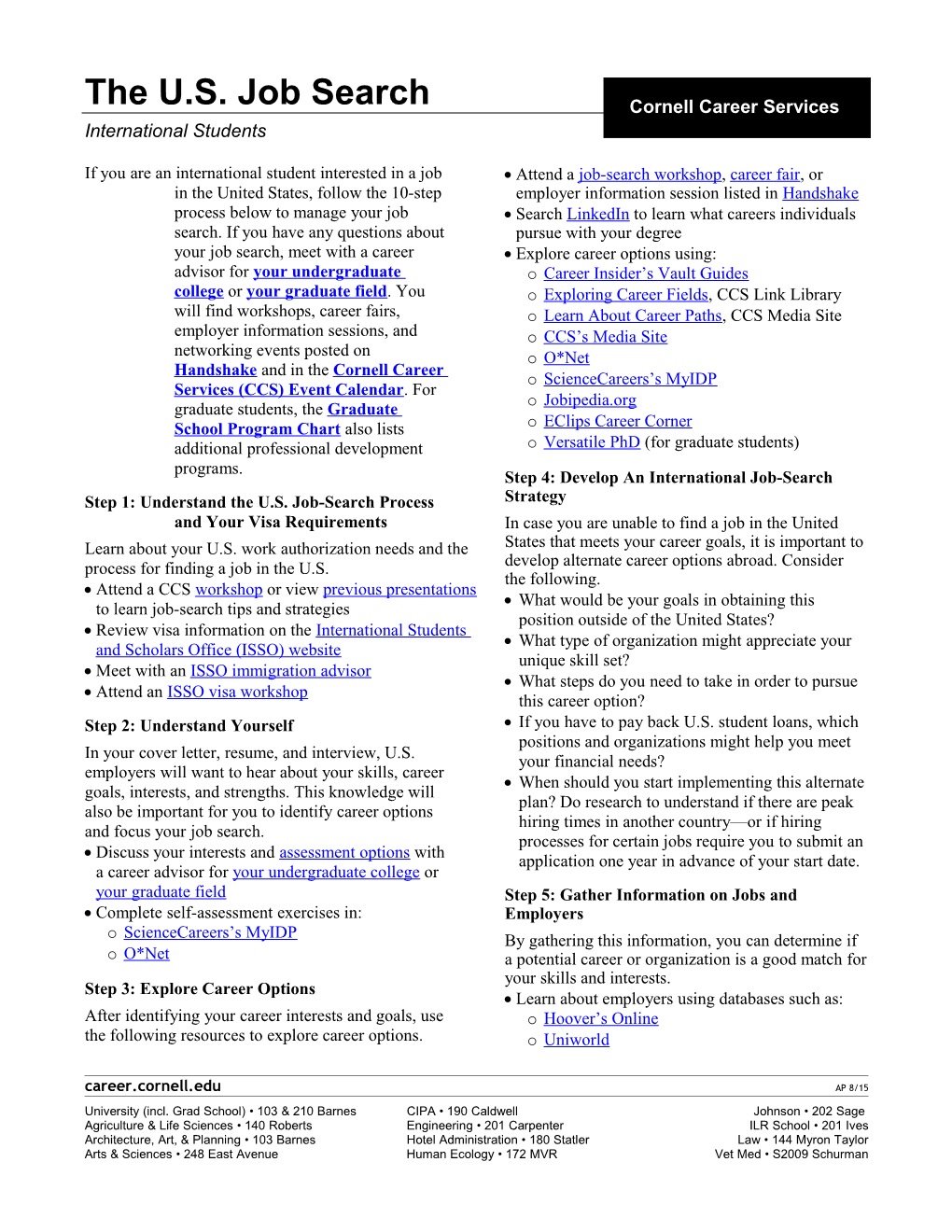 Step 1: Understand the U.S. Job-Search Process and Your Visa Requirements