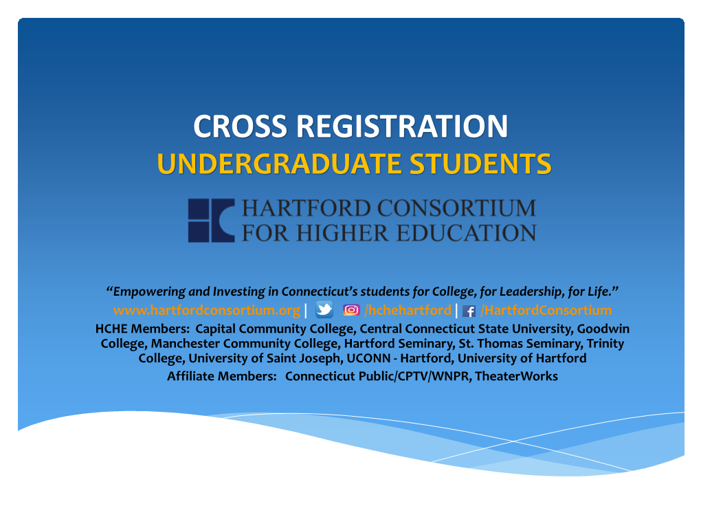 Cross Registration Undergraduate Students