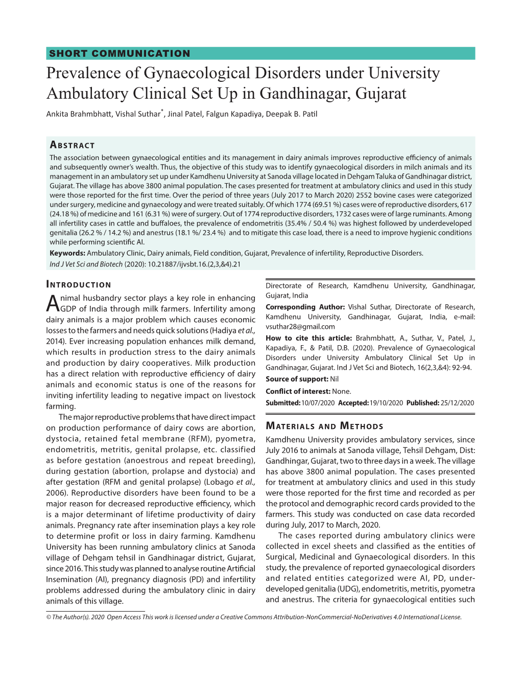 Prevalence of Gynaecological Disorders Under University