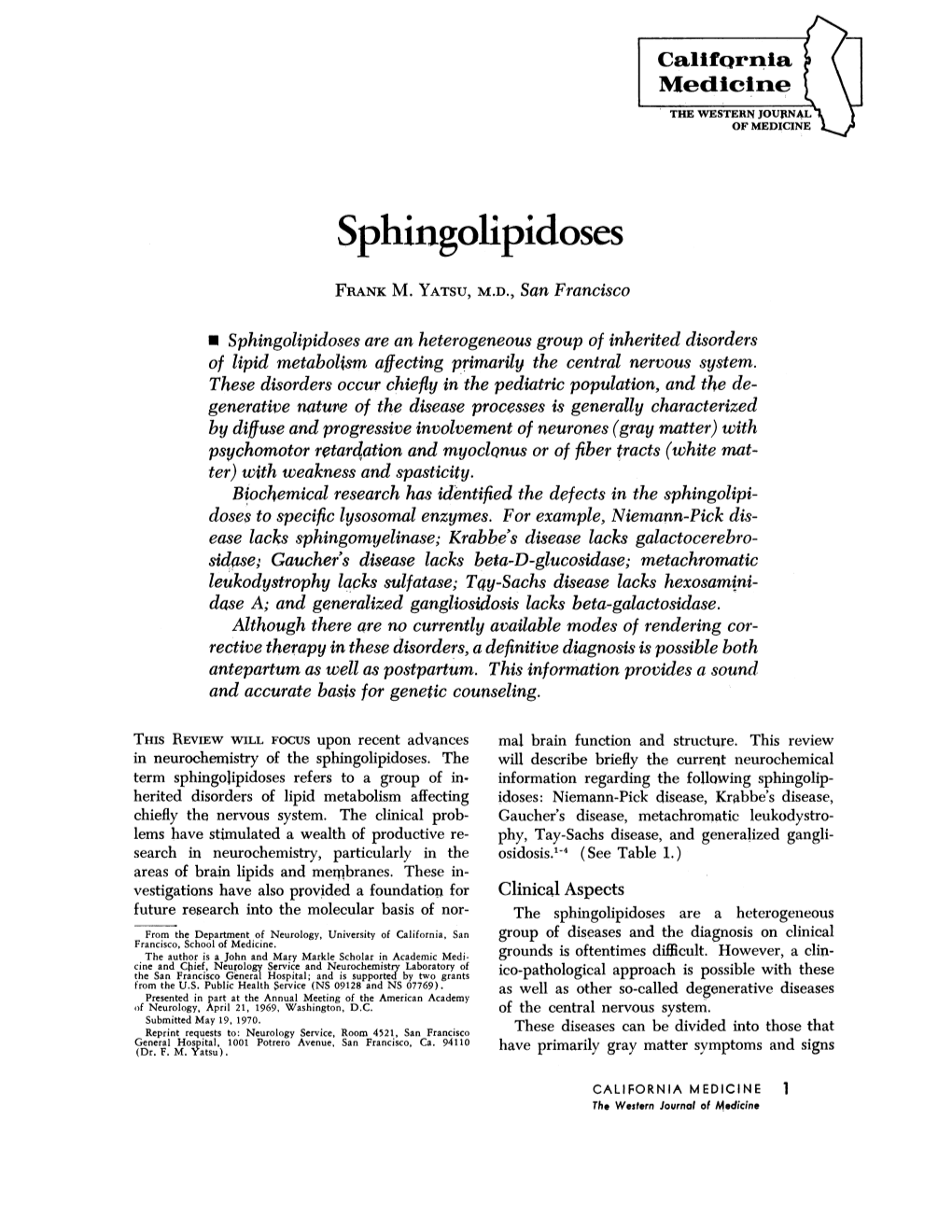 Sphingolipidoses