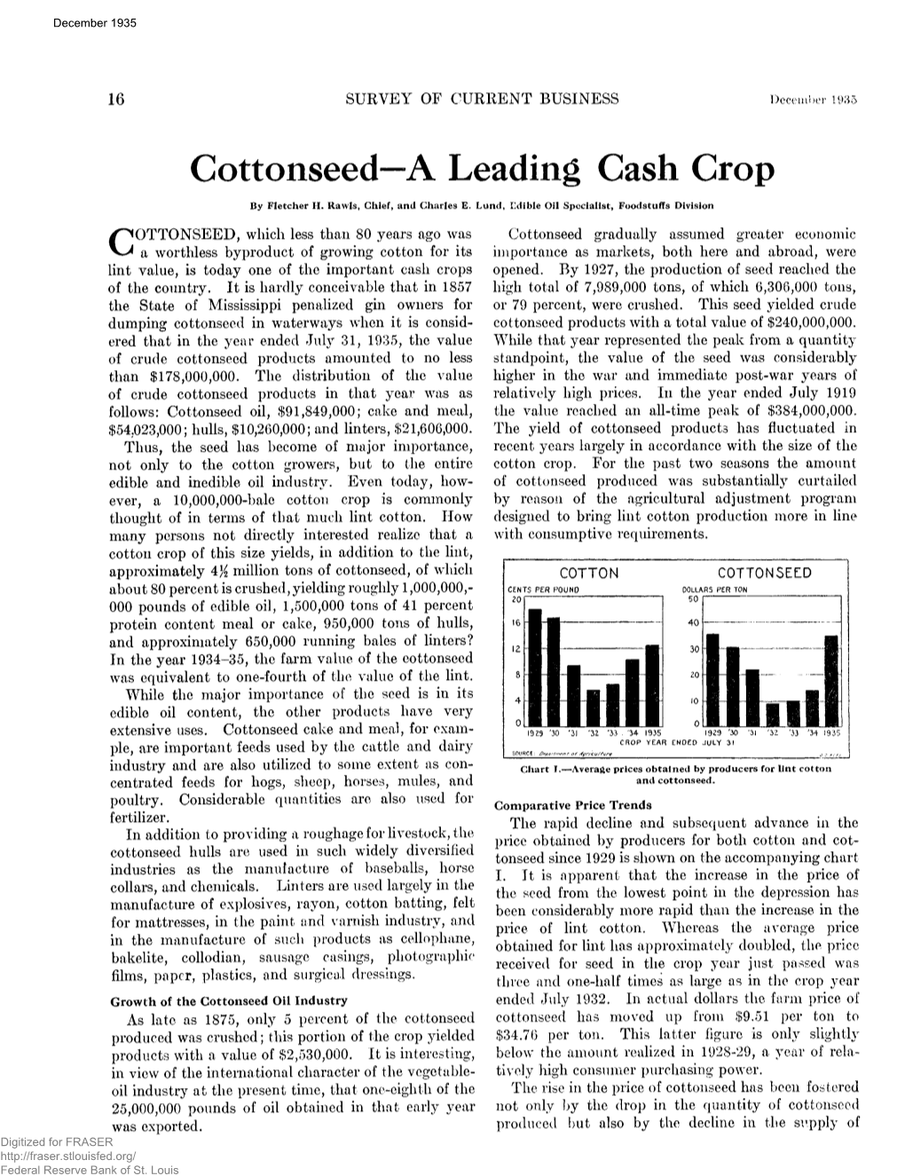 Cottonseed a Leading Cash Crop