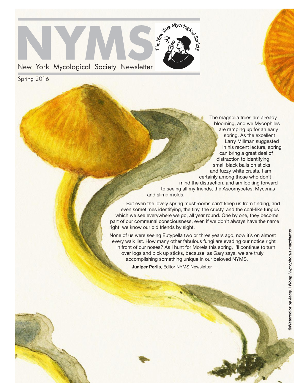New York Mycological Society Newsletter Spring 2016