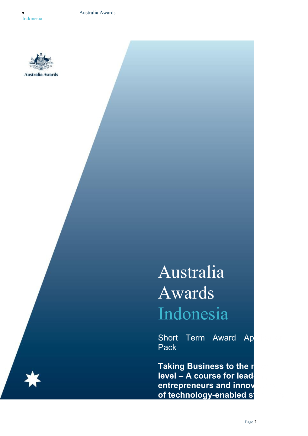 Goals and Purpose of Australia Awards Indonesia