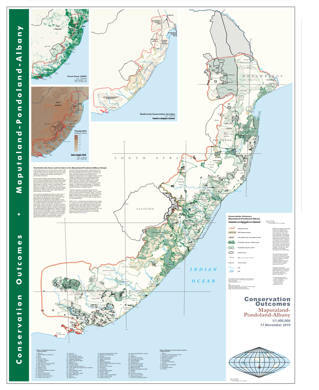 Map: Conservation Outcomes Maputaland-Pondoland-Albany 2010 English Pdf 2.84 MB