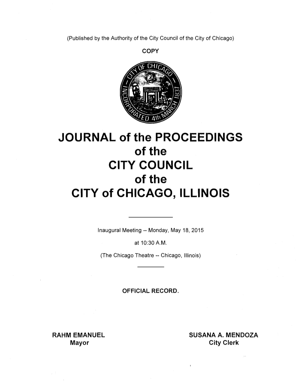 City Council of the City of Chicago)