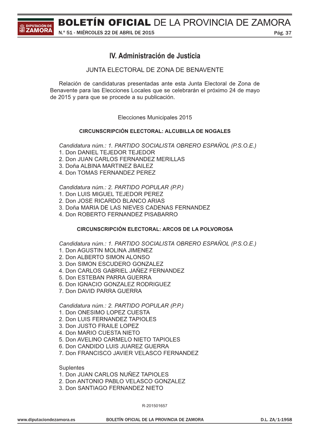 Junta Electoral De Zona De Benavente