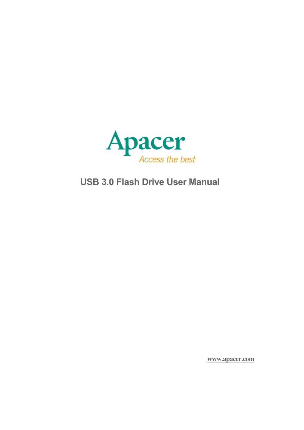 USB 3.0 Flash Drive User Manual
