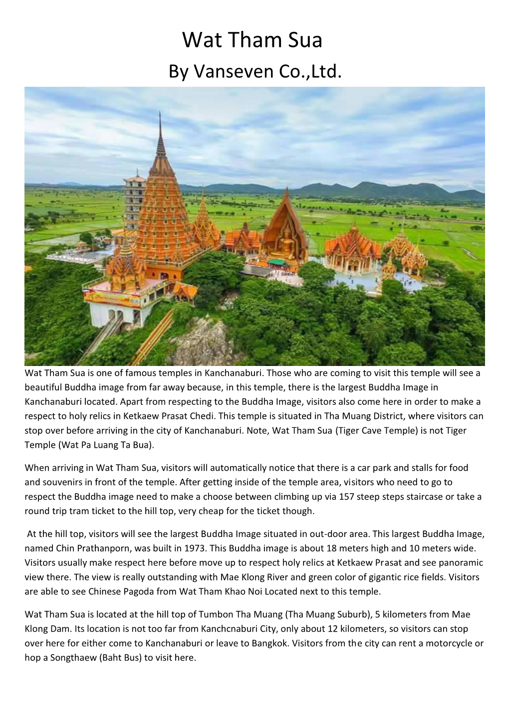 Wat Tham Sua by Vanseven Co.,Ltd