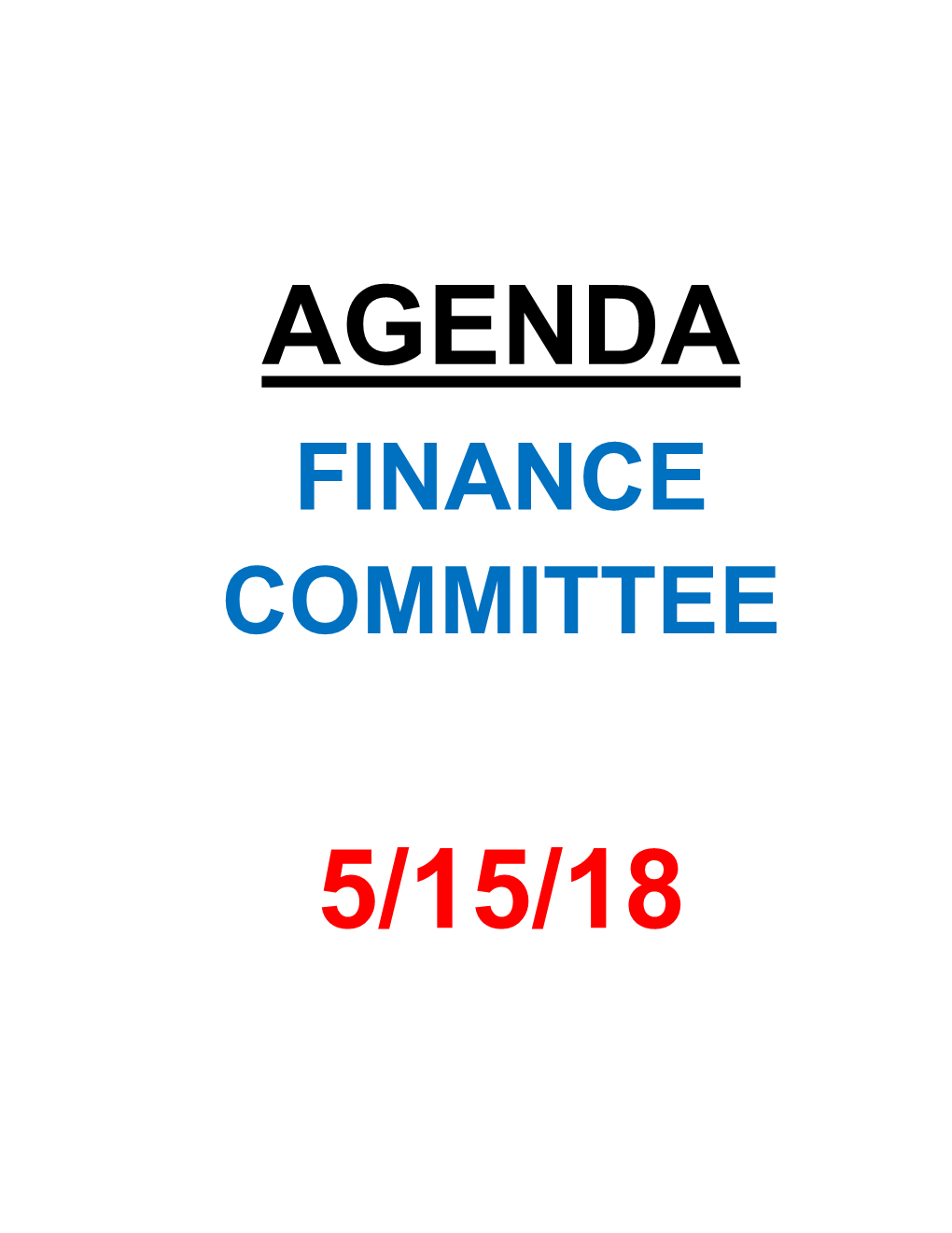 Finance Committee