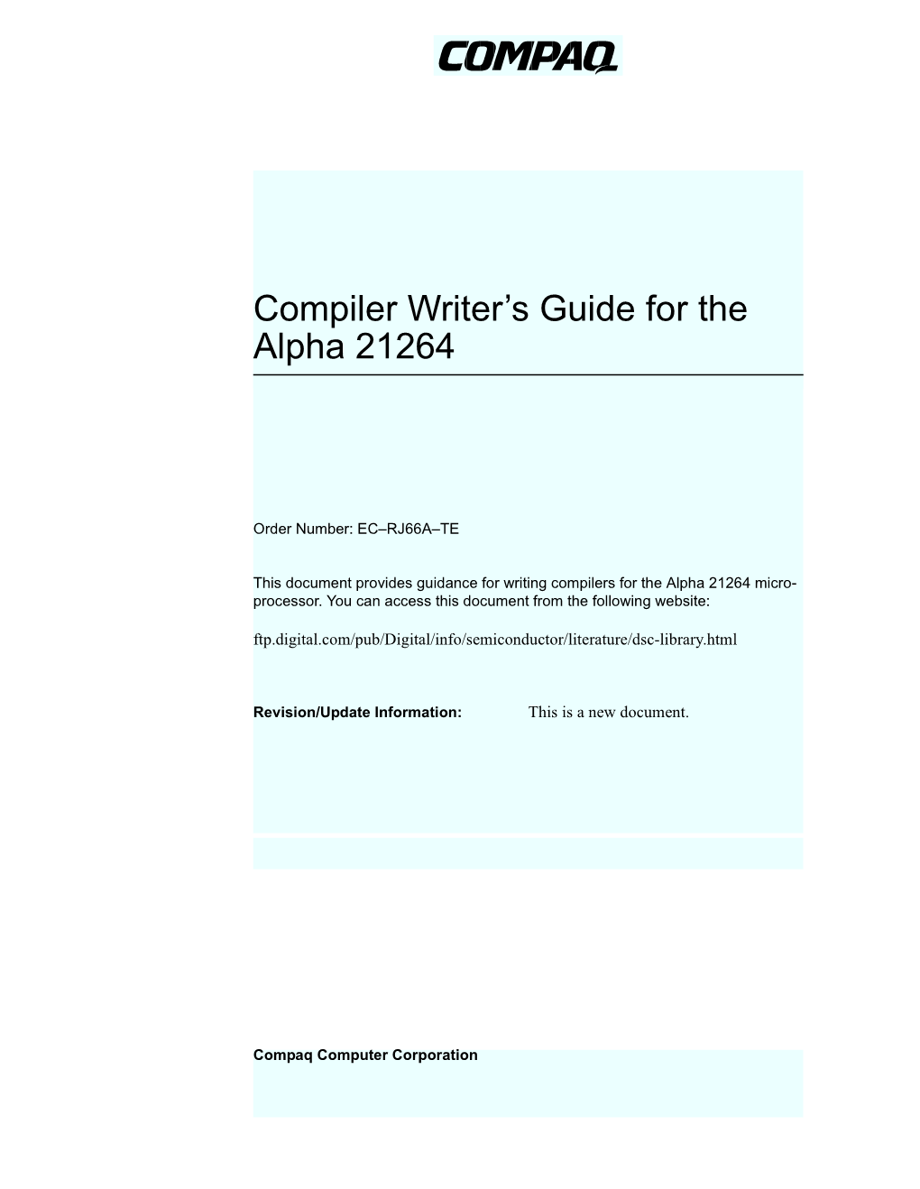 Compiler Writer's Guide for the Alpha 21264