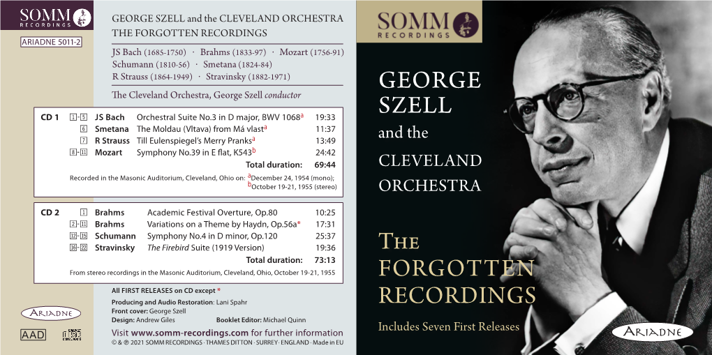 GEORGE SZELL the FORGOTTEN RECORDINGS