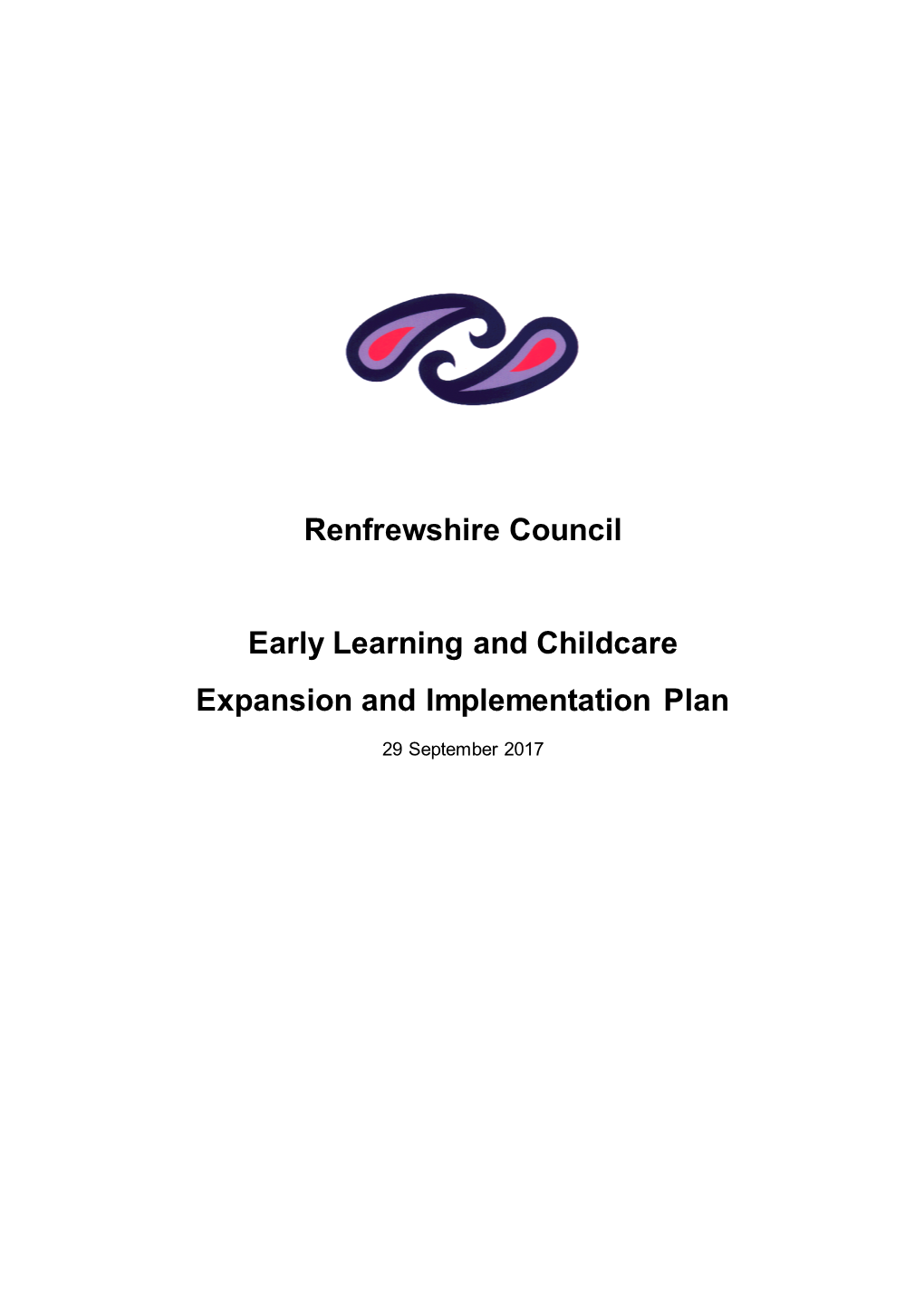 Renfrewshire Council Early Learning and Childcare Expansion And