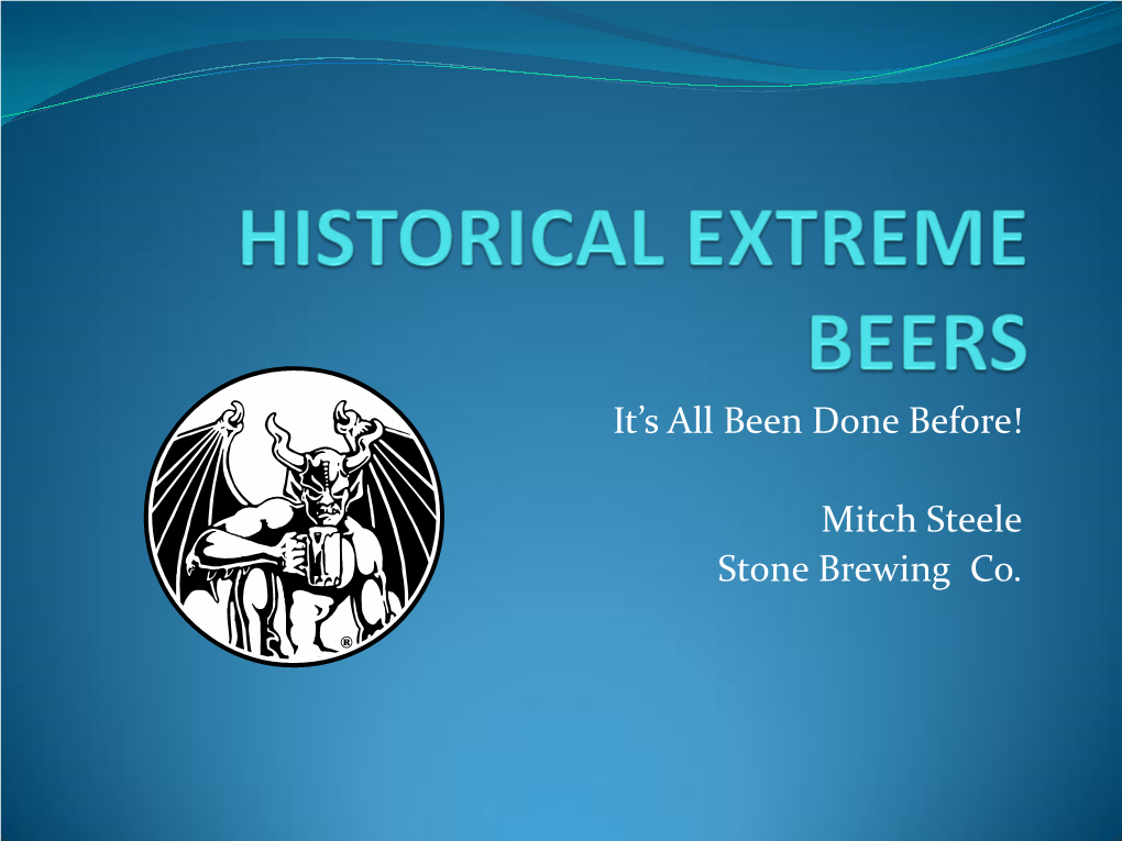 Historical Extreme Beers