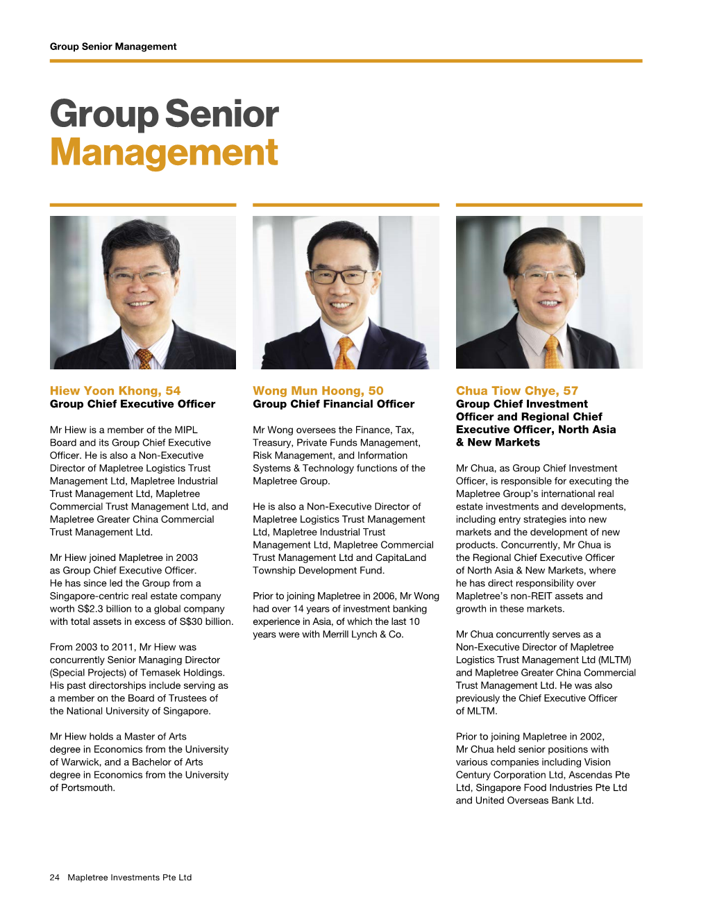 Group Senior Management