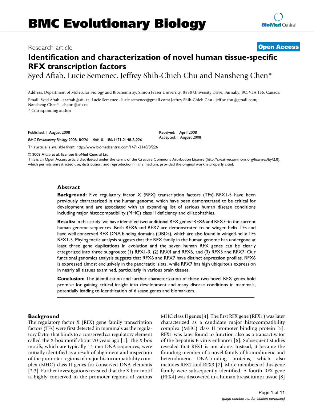 BMC Evolutionary Biology Biomed Central