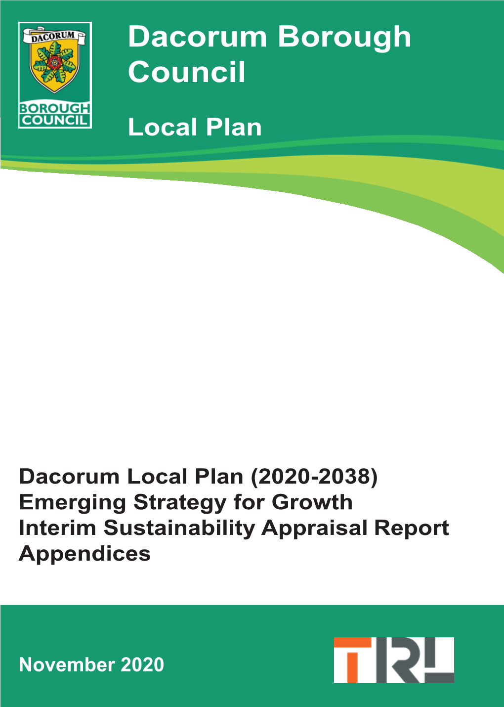 Dacorum Local Plan Interim Sustainability Appraisal Report