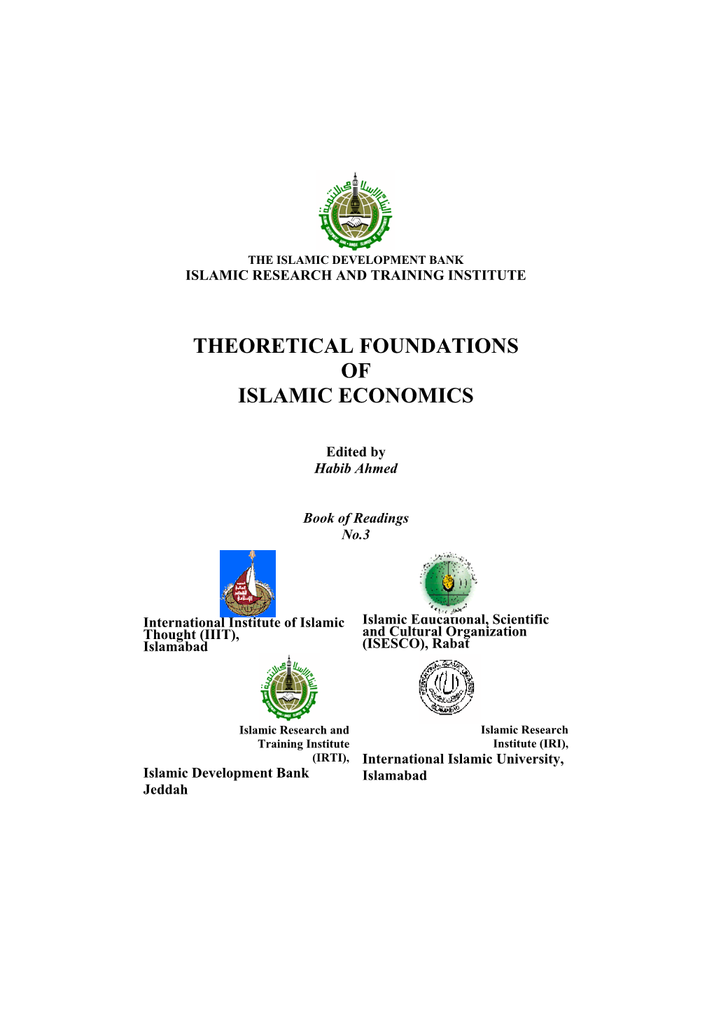 Theoretical Foundations of Islamic Economics