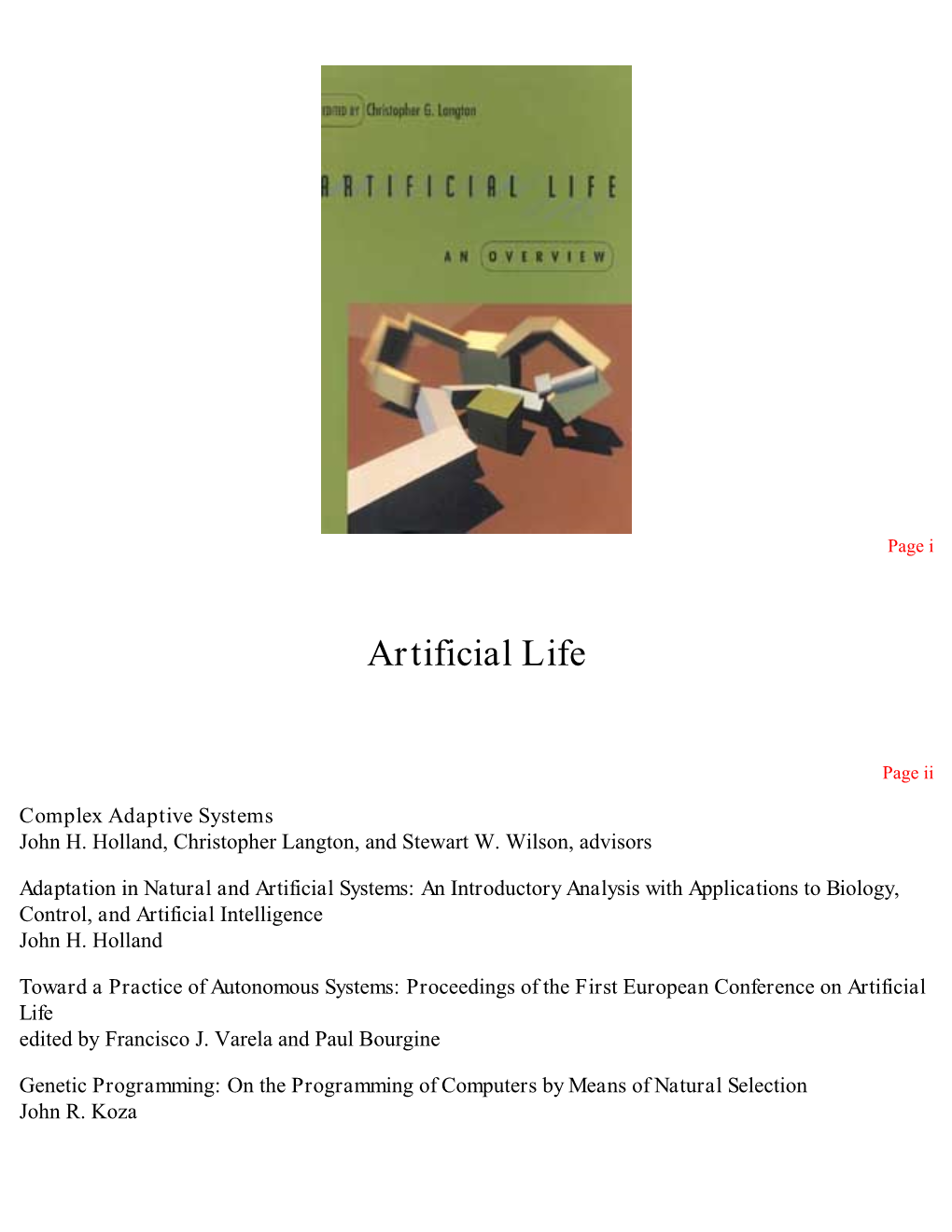 Artificial Life