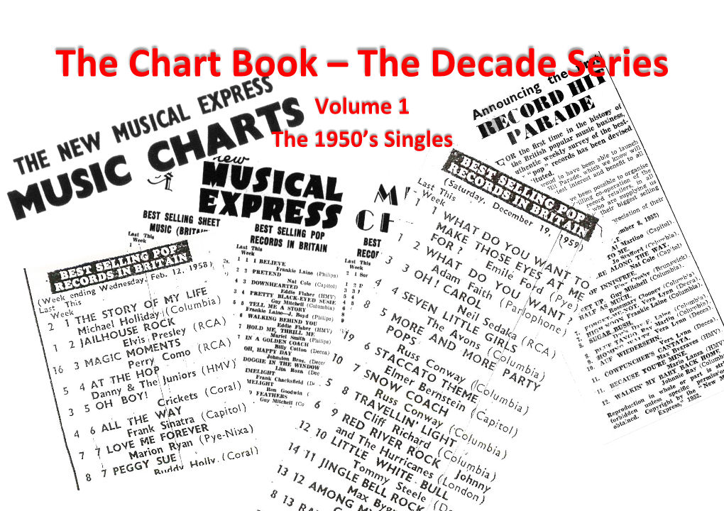 The Chart Book – the Decade Series Volume 1 the 1950’S Singles